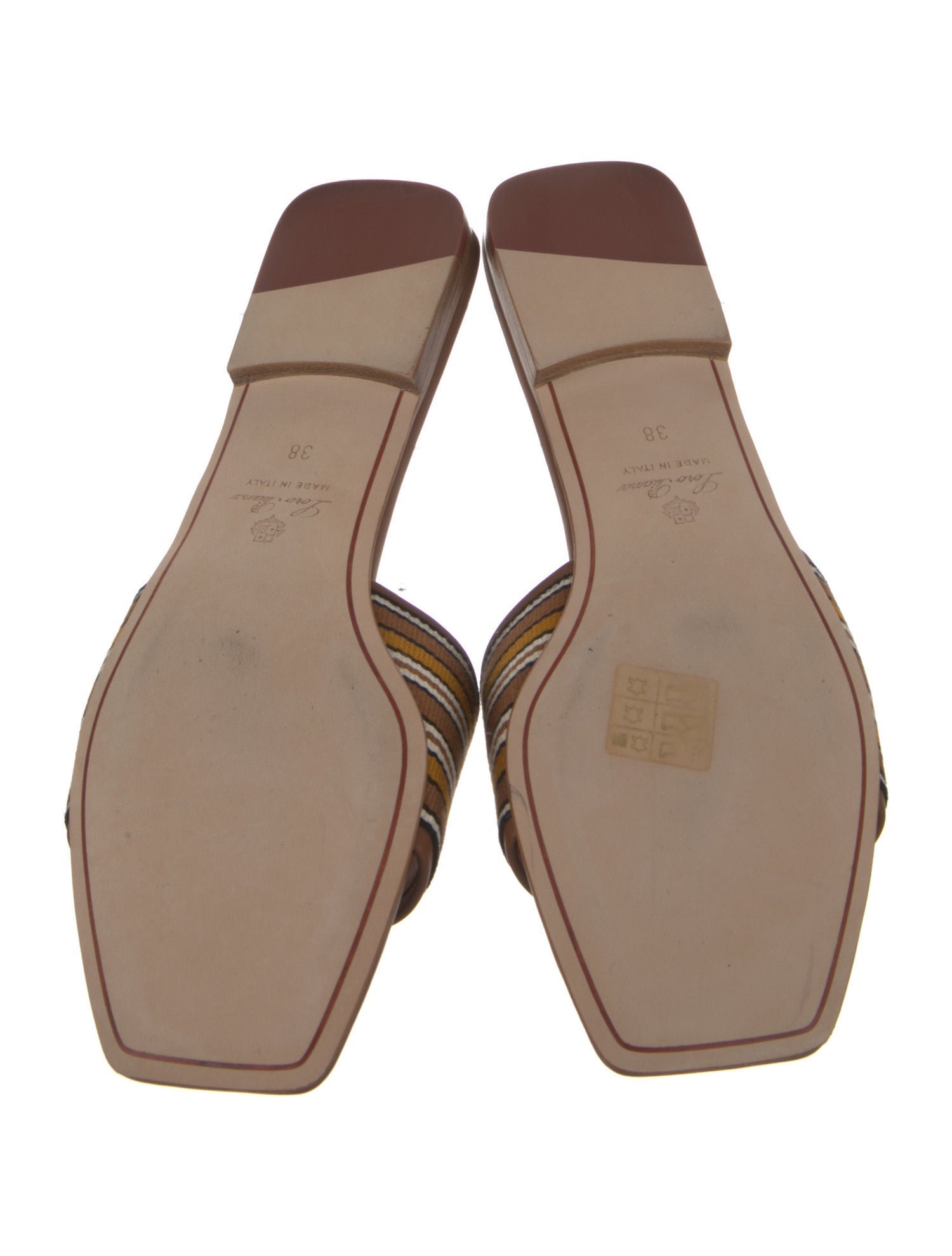 Loro Piana The Suitcase Leather Slides